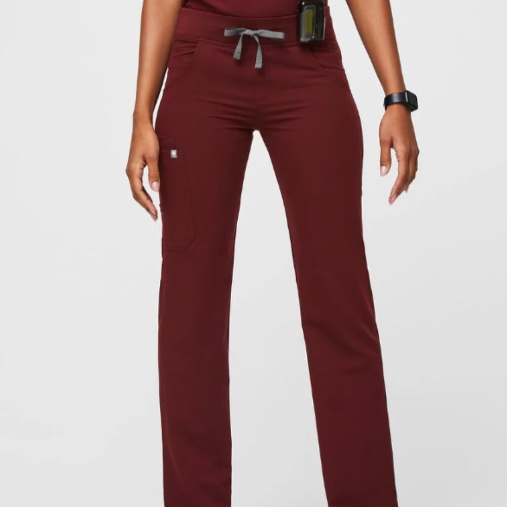 Burgundy XS Tall Kade Cargo Scrub Pants